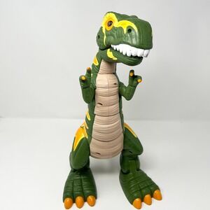 Fisher Price Mega T-Rex Roaring Dinosaur 2005 With Moving Neck And Eyes Light Up